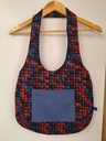Sac réversible graphique rouge bleu